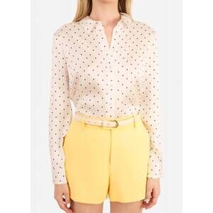 NEW CAMI NYC crosby silk blouse in pin dot